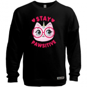 Свитшот без начеса Stay Pawsitive