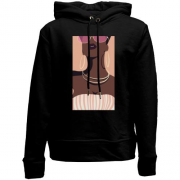 Детский худи без флиса Black girl with glasses