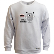 Світшот без начісу Little gray monster. Boo!