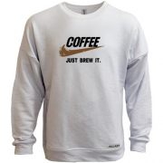 Свитшот без начеса COFFEE. Just brew it.