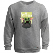 Свитшот без начеса Baby Yoda Spill the Tea