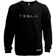 Свитшот без начеса с лого Tesla (молнии)