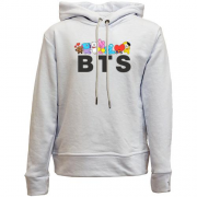 Детский худи без флиса BTS (надпись с иконками)
