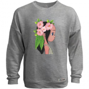 Світшот без начісу Baby with flowers 1