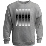 Свитшот без начеса с надписью "Focus"