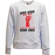 Детский свитшот без начеса Hard Work - Work Hard