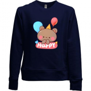 Дитячий світшот без начісу Bear Happy Birthday