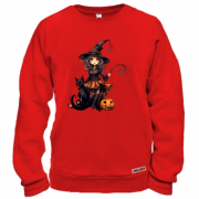 Свитшот Halloween-Ведьма с котиком (3)