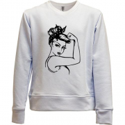 Детский свитшот без начеса Pop art Power girl