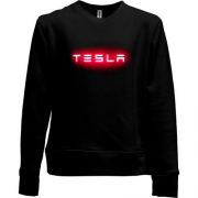 Детский свитшот без начеса с лого Tesla (2)