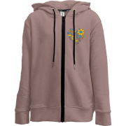 Дитяча худи на блискавці "Серце з квітів" (2)