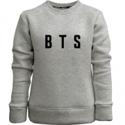 Детский свитшот без начеса BTS (надпись)