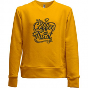 Детский свитшот без начеса "in Coffe we Trust"