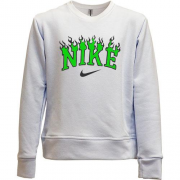 Детский свитшот без начеса с лого Nike в пламени