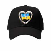 Детская кепка Флаг Украины в стилизованном сердце