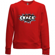 Детский свитшот без начеса с сердцем "Crack"