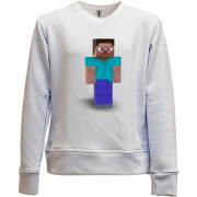 Детский свитшот без начеса Minecraft Стив (2)
