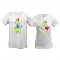 Парные футболки с динозавриками