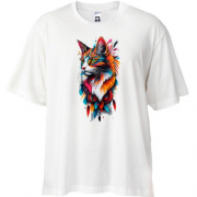 Футболка Oversize с ярким котом