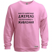 Свитшот без начеса Бабушка - лучший источник бесперебойного питания