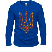 Лонгслів з квітковим гербом України (2)