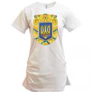Подовжена футболка з великим гербом України (3)