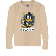 Дитяча футболка з довгим рукавом Coffee з каченям