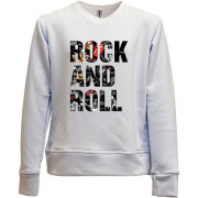 Детский свитшот без начеса Rock And Roll (Рок группы)