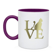 Чашка с надписью "Love Cat"