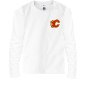 Детская футболка с длинным рукавом Calgary Flames (Вышивка)