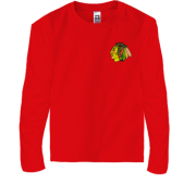 Детская футболка с длинным рукавом Chicago Blackhawks (Вышивка)