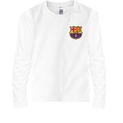Детская футболка с длинным рукавом FC Barcelona (Вышивка)