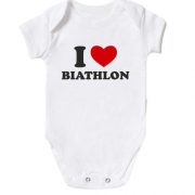 Дитячий боді Я люблю Біатлон - I love Biathlon