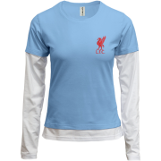 Комбинированный лонгслив Ливерпуль LFC (Вышивка)