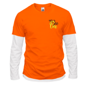 Комбинированный лонгслив Bee Bee (Пчелы) (Вышивка)