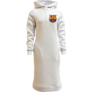 Женская толстовка-платье FC Barcelona (Вышивка)