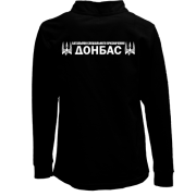 Детский лонгслив поло с эмблемой батальена Донбасс (2 стороны)