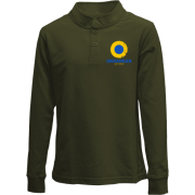 Детский лонгслив поло "Ukrainian air force"