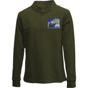 Детский лонгслив поло "Русский корабль, иди нах*й!"