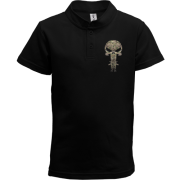 Детская футболка поло Punisher skull multicam
