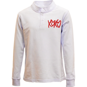 Детский лонгслив поло XO-XO с сердечками (Вышивка)