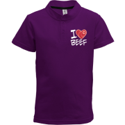 Детская футболка поло "I love Beef"