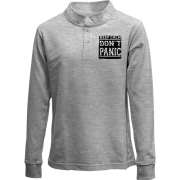 Детский лонгслив поло Keep Calm Don't Panic