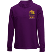 Детский лонгслив поло Hike more worry less