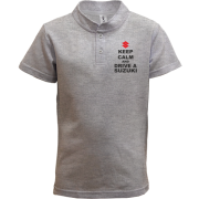 Детская футболка поло Keep calm and drive a SUZUKI