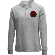 Детский лонгслив поло Rose Logo
