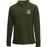Детский лонгслив поло military style
