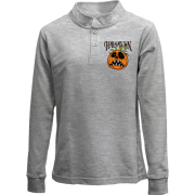 Детский лонгслив поло с расстроенной тыквой и надписью Halloween