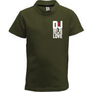 Детская футболка поло с надписью DJ got us fallin in love