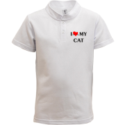 Дитяча футболка поло I love my cat